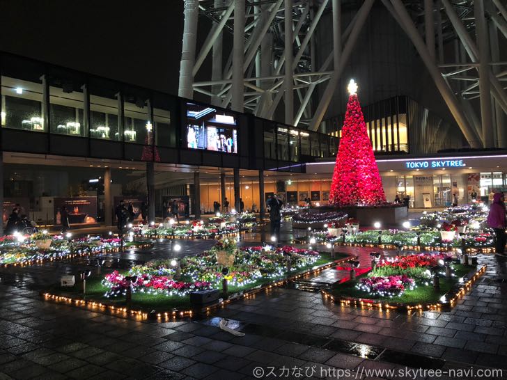 【2018年クリスマス】スカイツリー・ソラマチのイルミネーションを現地レポ！ツリーと花の美しさに見惚れること間違いなし！