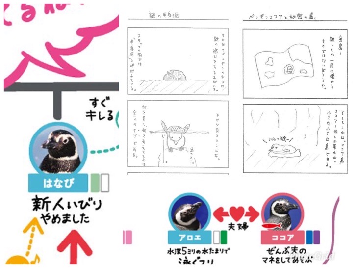 ペンギン飼育スタッフの4コマ漫画