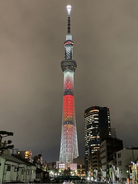 スカイツリー　クリスマスライティング2019