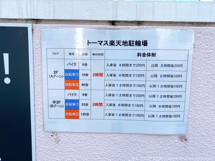 楽天地と錦糸町パルコの駐輪場