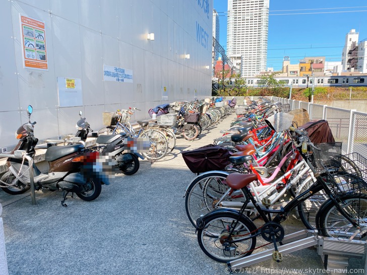 楽天地と錦糸町パルコの駐輪場