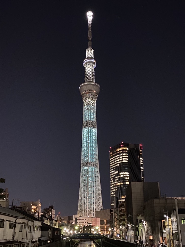 東京スカイツリーの魔晄ライティング