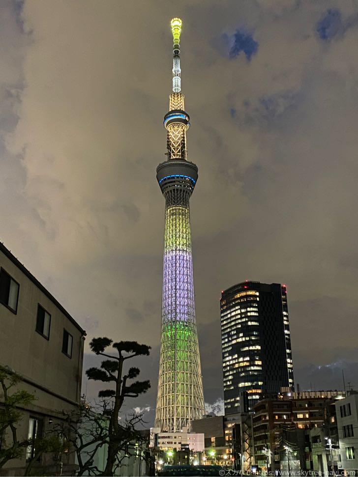 スカイツリーの特別ライティング　明花