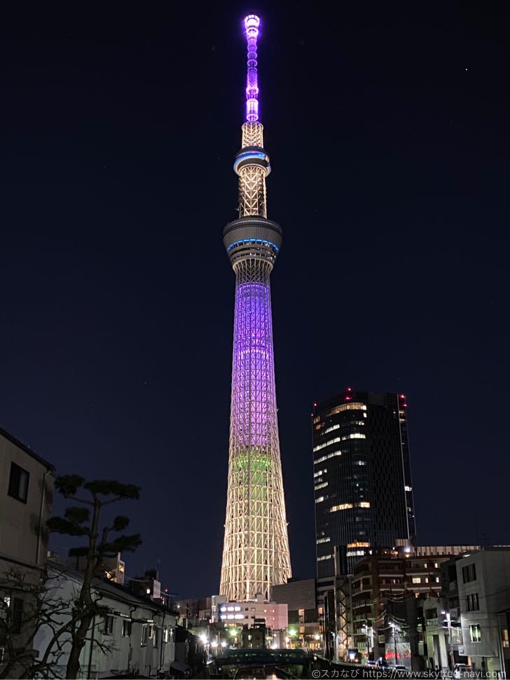 スカイツリーの特別ライティング　明花