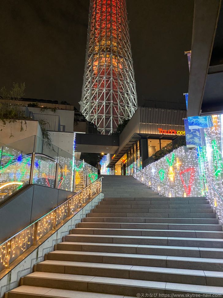 東京スカイツリータウンのクリスマスイルミネーション　2020