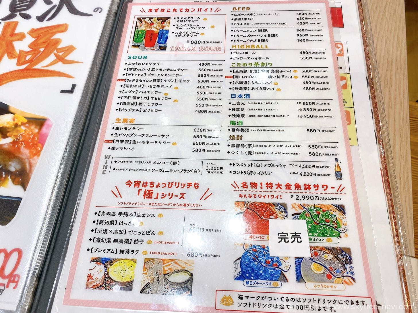 ソラマチ　ニダイメ野口鮮魚店