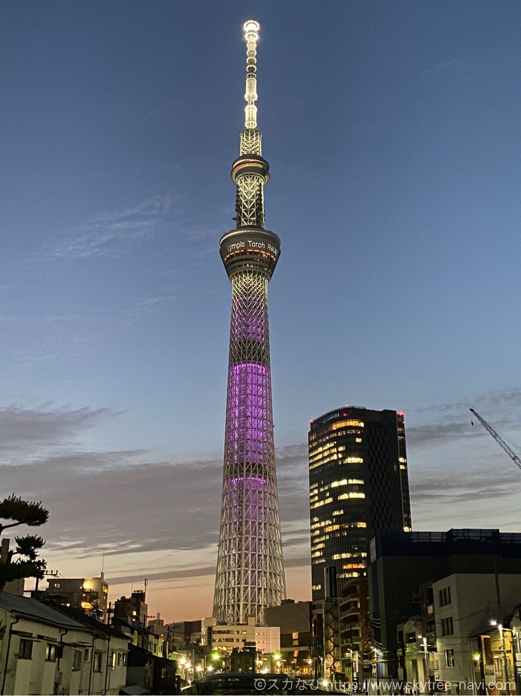 スカイツリー　聖火リレー特別ライティング　京都府