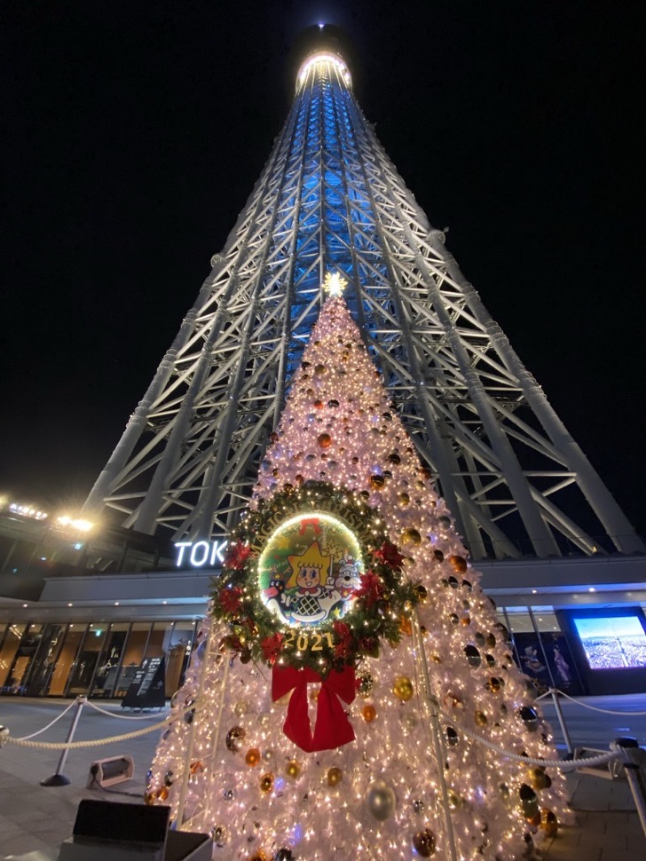 東京スカイツリーのクリスマス